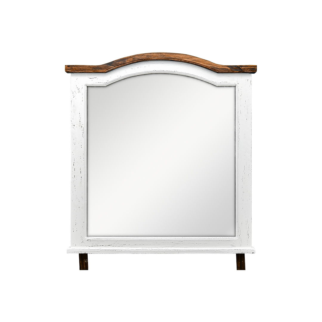 Madison Avenue - Mirror - Aged White / Tobacco