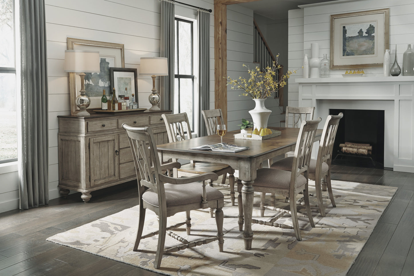 Plymouth - Rectangular Dining Table - Gray