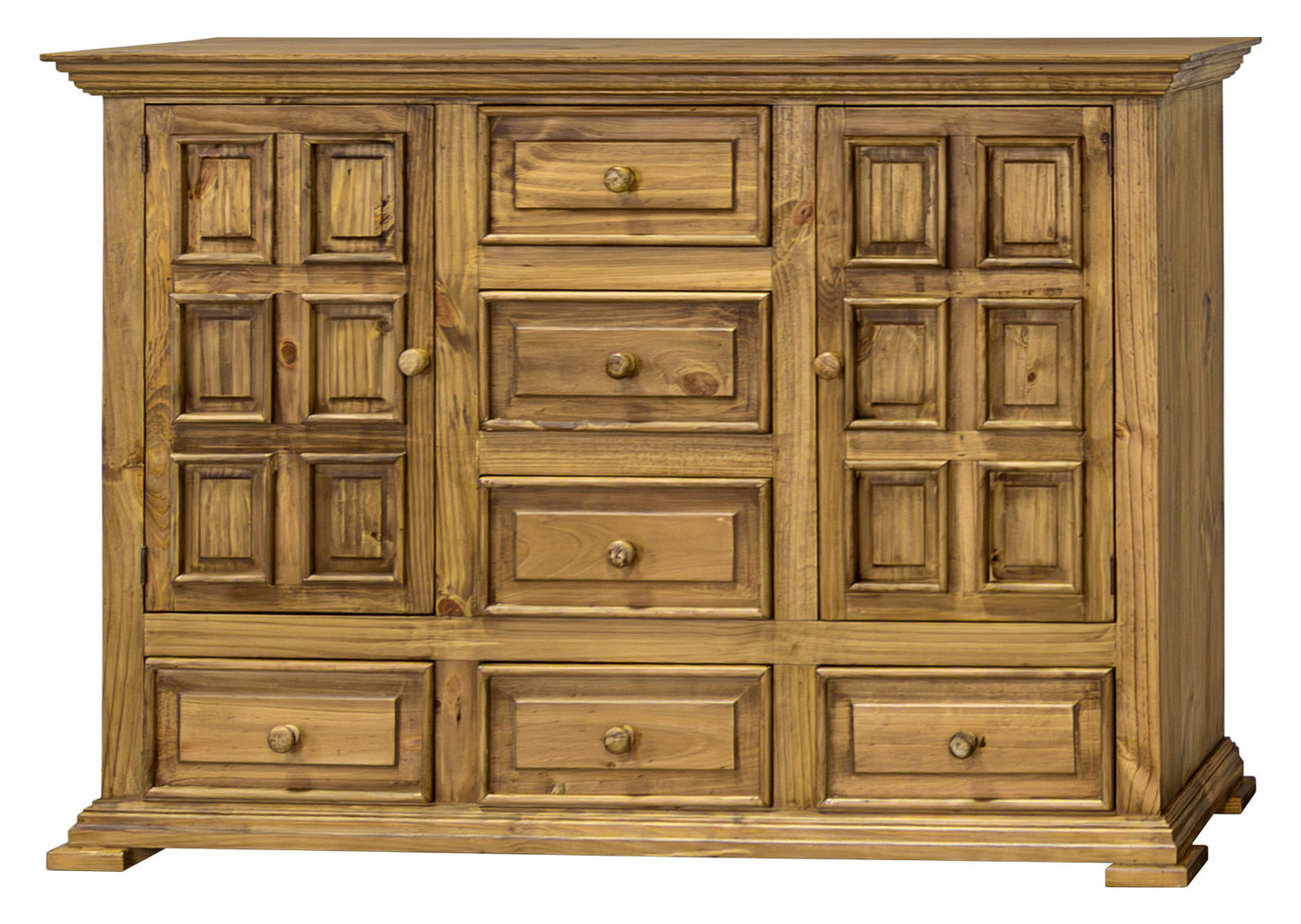 Lafitte II - 6-Drawers And 2-Doors Dresser - Wheat