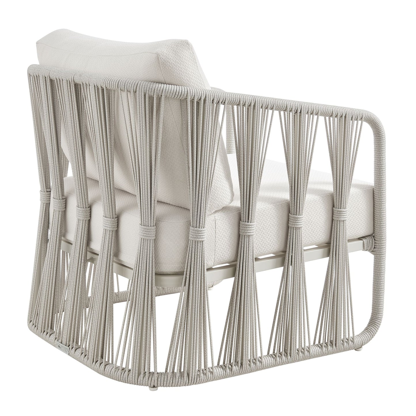 Breeze - Cream Metal Outdoor Club Chair With Cushions - Pearl