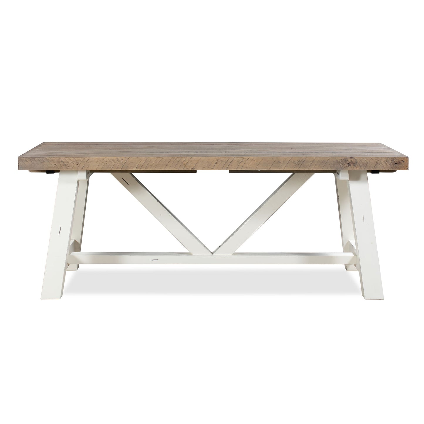 Chester - Dining Table 78" - Distressed White