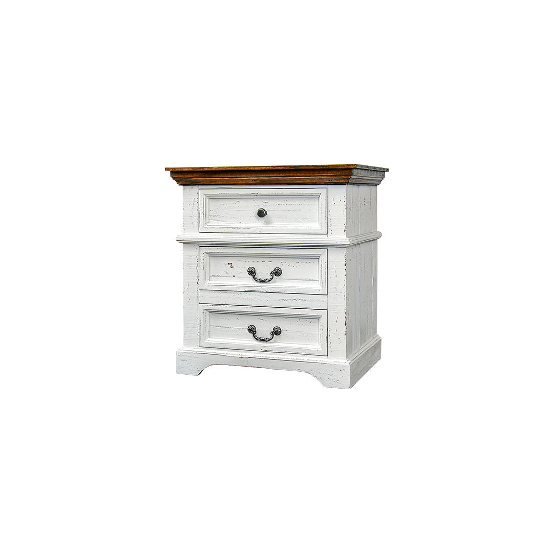 Madison Avenue - Nightstand - Aged White / Tobacco