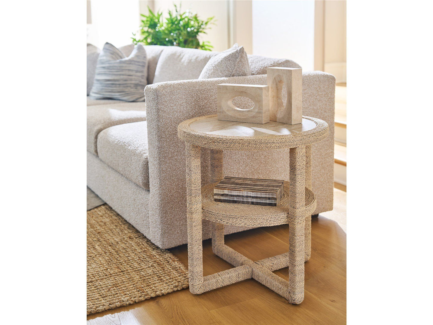 Oasis - Abaca Side Table - Beige