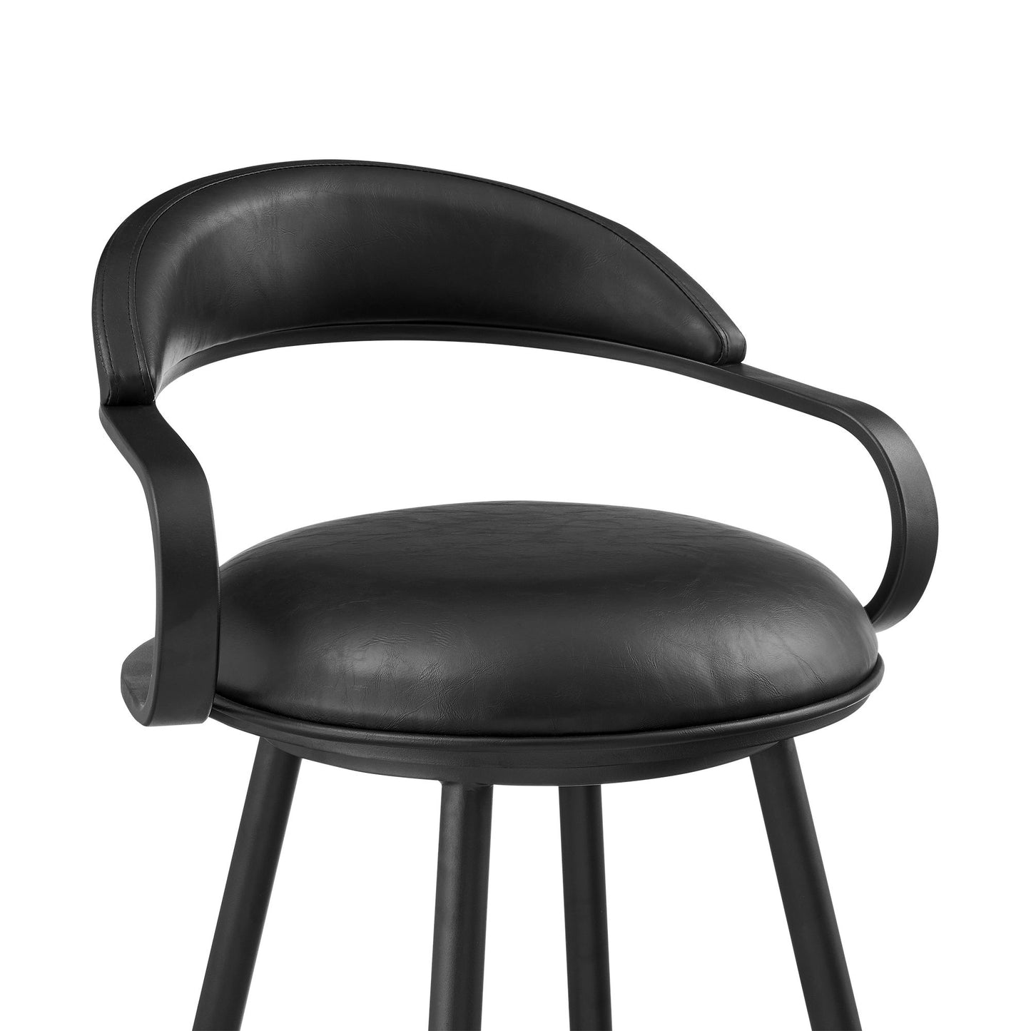 Gardenia - 26" Vintage Swivel Counter Stool - Black