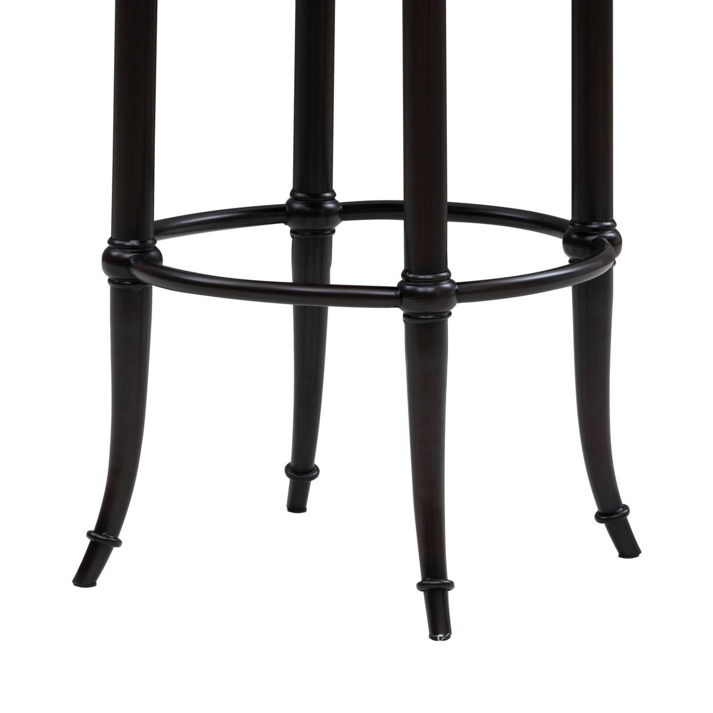 Luther - Commercial Grade Steel Frame Fabric Upholstered Swivel Bar Height Barstool
