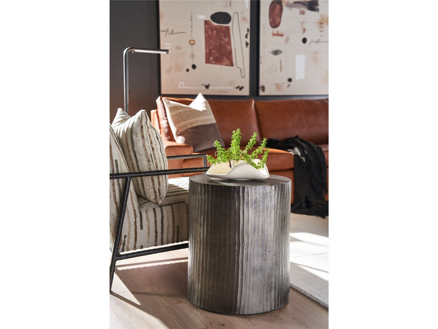 Modern - Asher Round End Table - Bronze