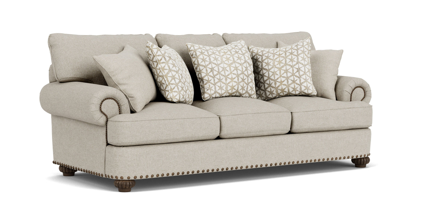 Patterson - Fabric Sofa, Nailhead Trim