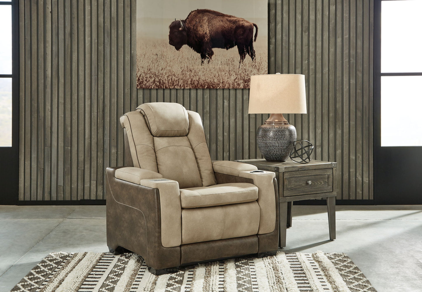 Next-Gen Durapella - Power Recliner/Adj Headrest - Sand