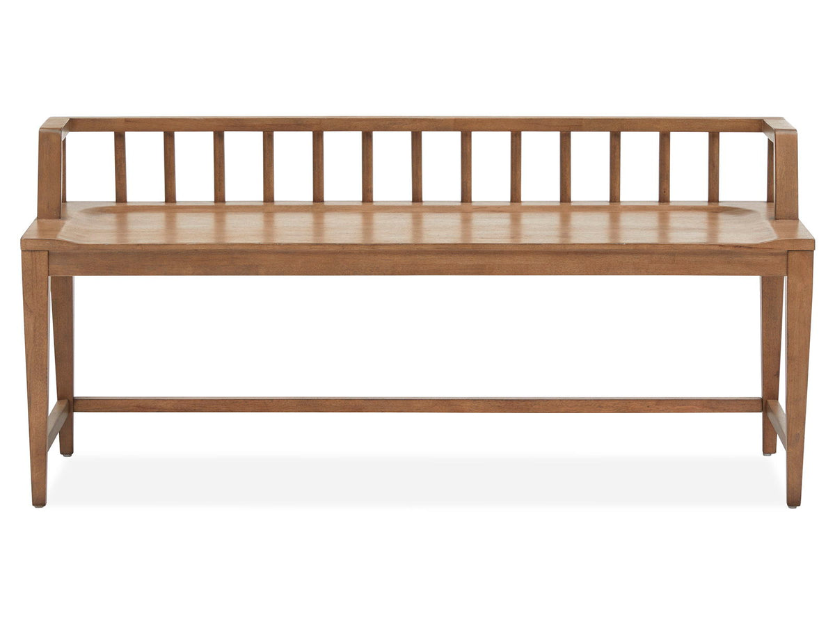 Lindon - Arm Bench With Low Back - Belgian Wheat