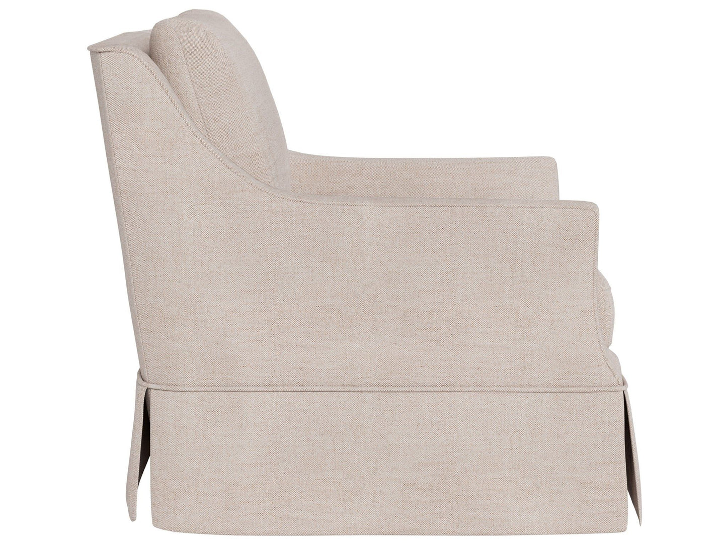 Henri - Skirted Swivel Chair, Special Order - Beige