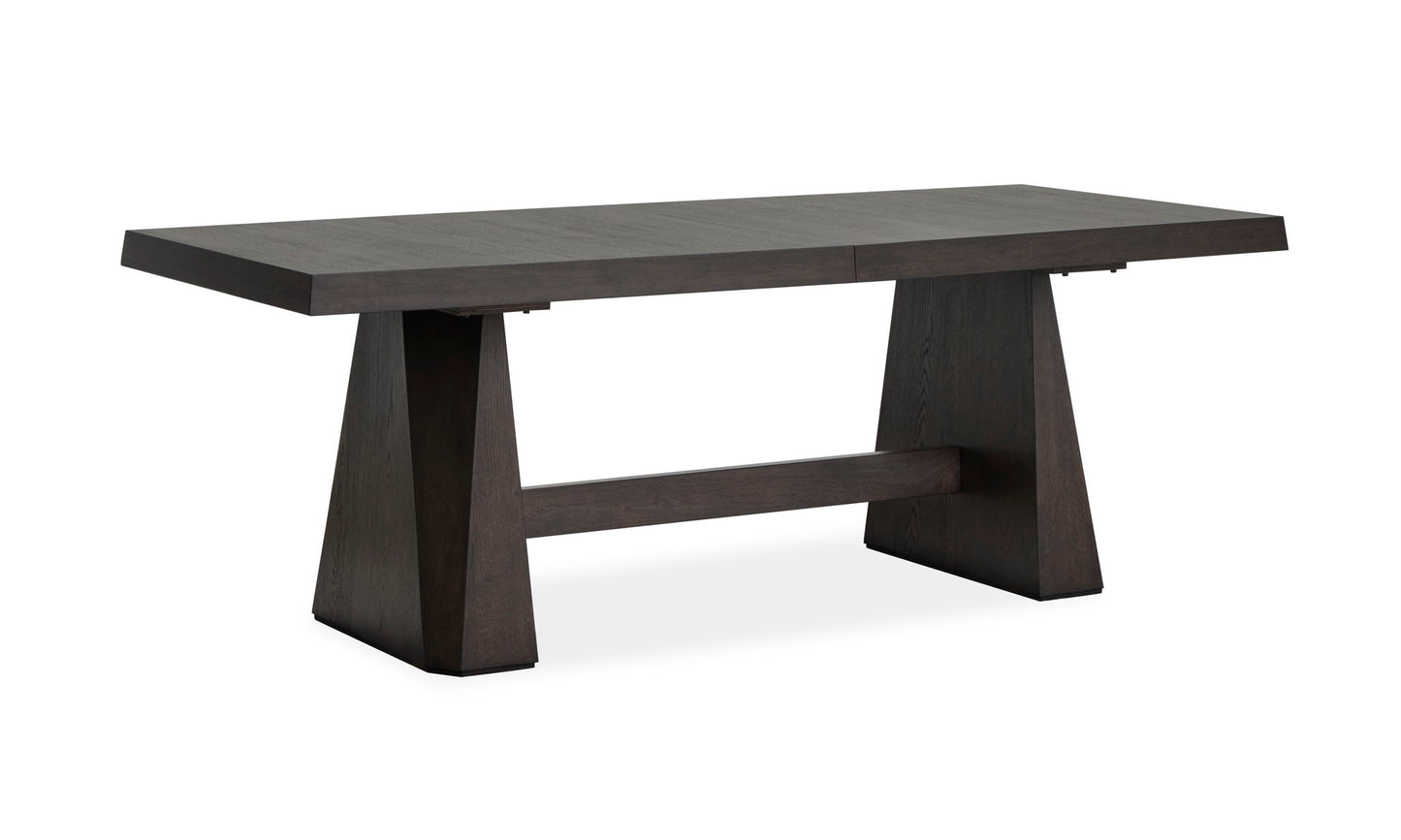 Tauren - Extendable Double Pedestal Dining Table - Coffee Bean