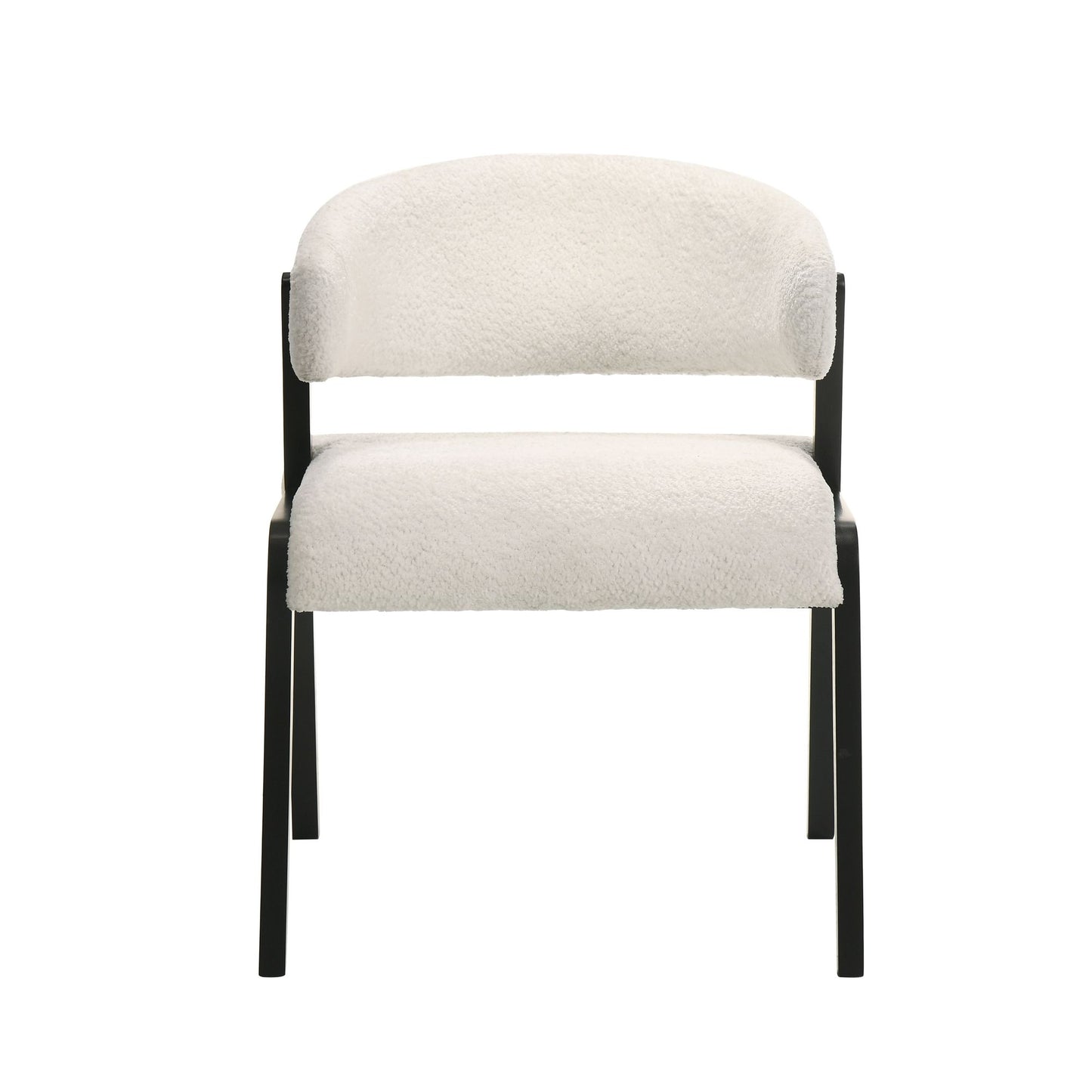 Kimber - 5-Piece Marble Dining Set - Black Finish And Snow Pearl Seats