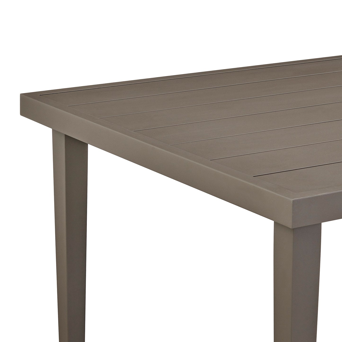 Silvana - Outdoor Aluminum Rectangle Dining Table - Gray