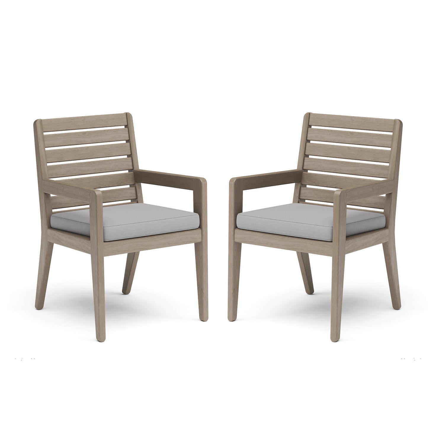 Sustain - Wood Outdoor Dining Table And Four Chairs - Gray