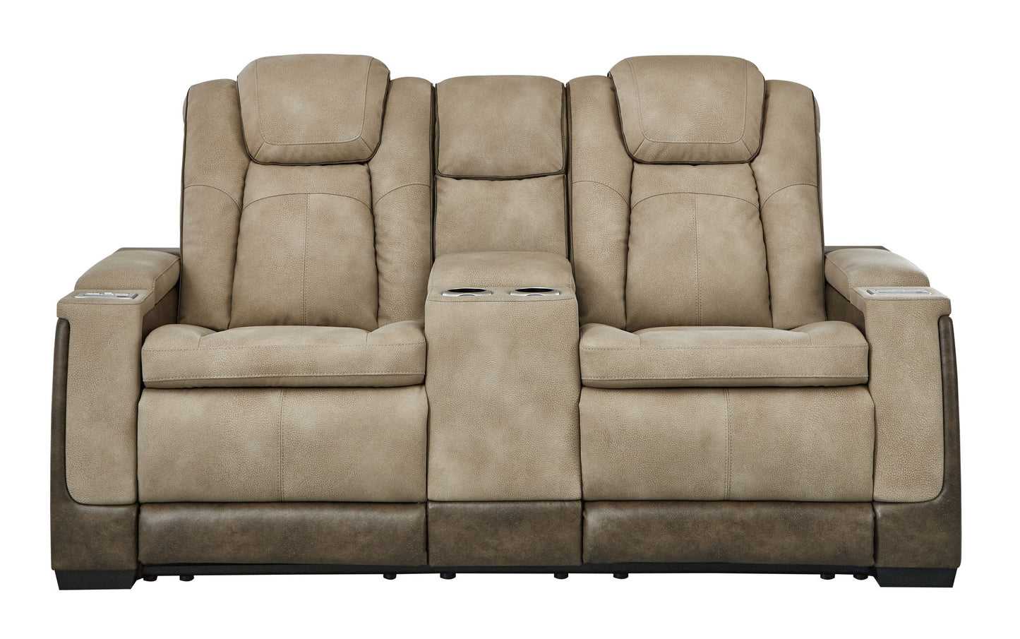 Next-Gen Durapella - Power Reclining Loveseat With Console/Adj Headrest - Sand