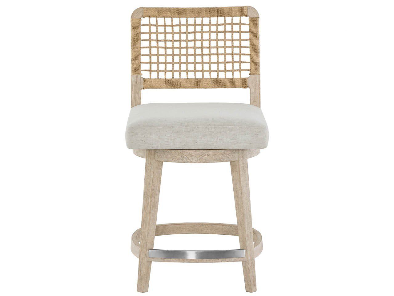 Oasis - Dockside Swivel Counter Stool - White / Beige