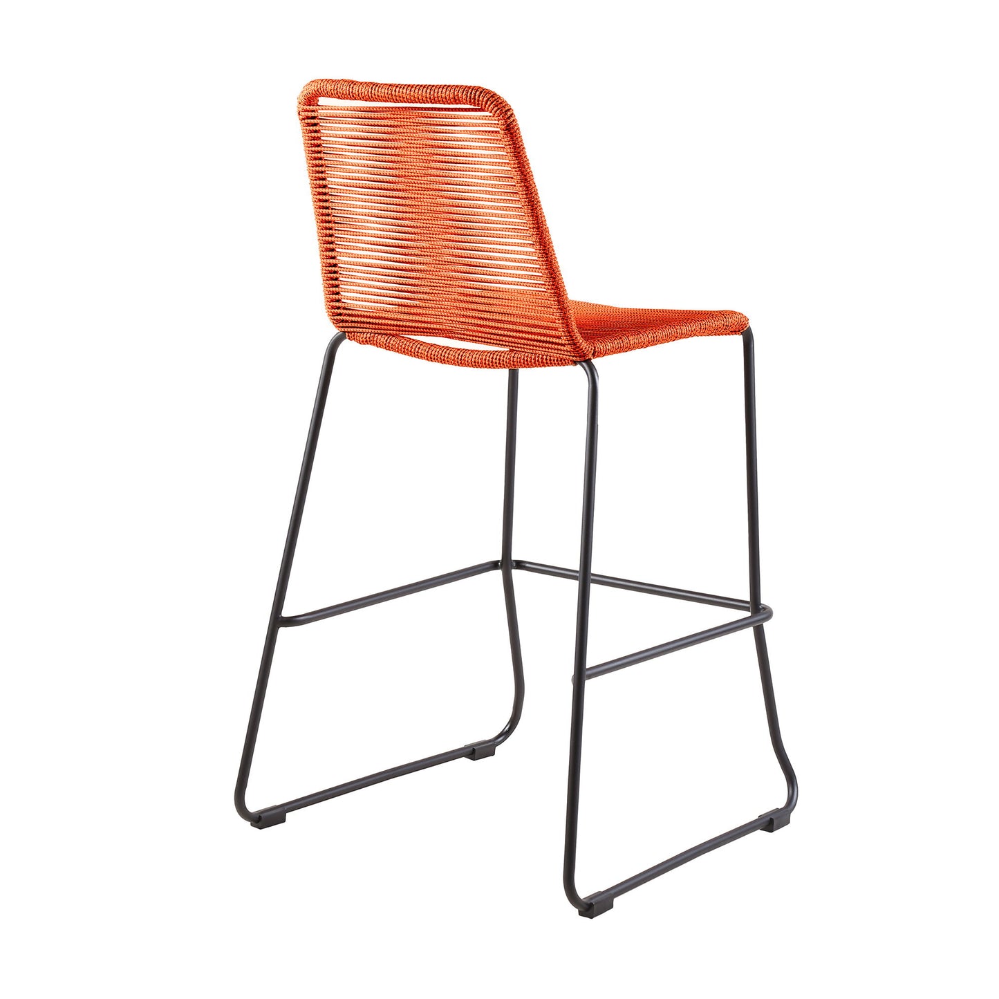 Shasta - 30" Outdoor Metal And Rope Stackable Barstool