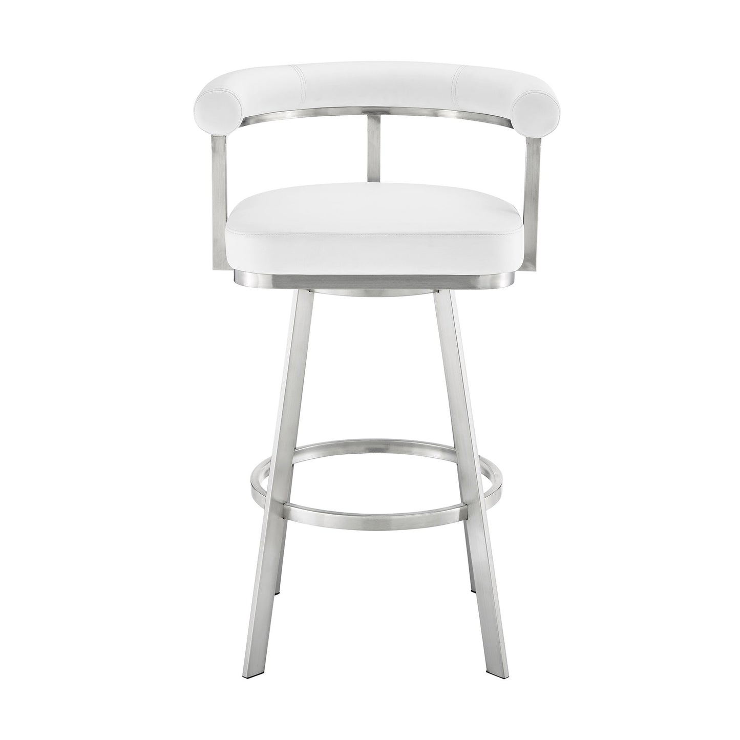 Nolagam - Swivel Bar Stool - Brushed Stainless Steel
