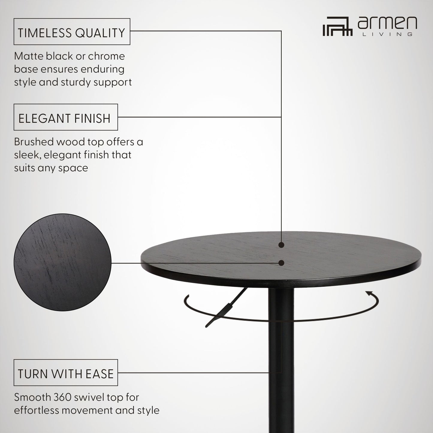 Bentley - Adjustable Pub Table