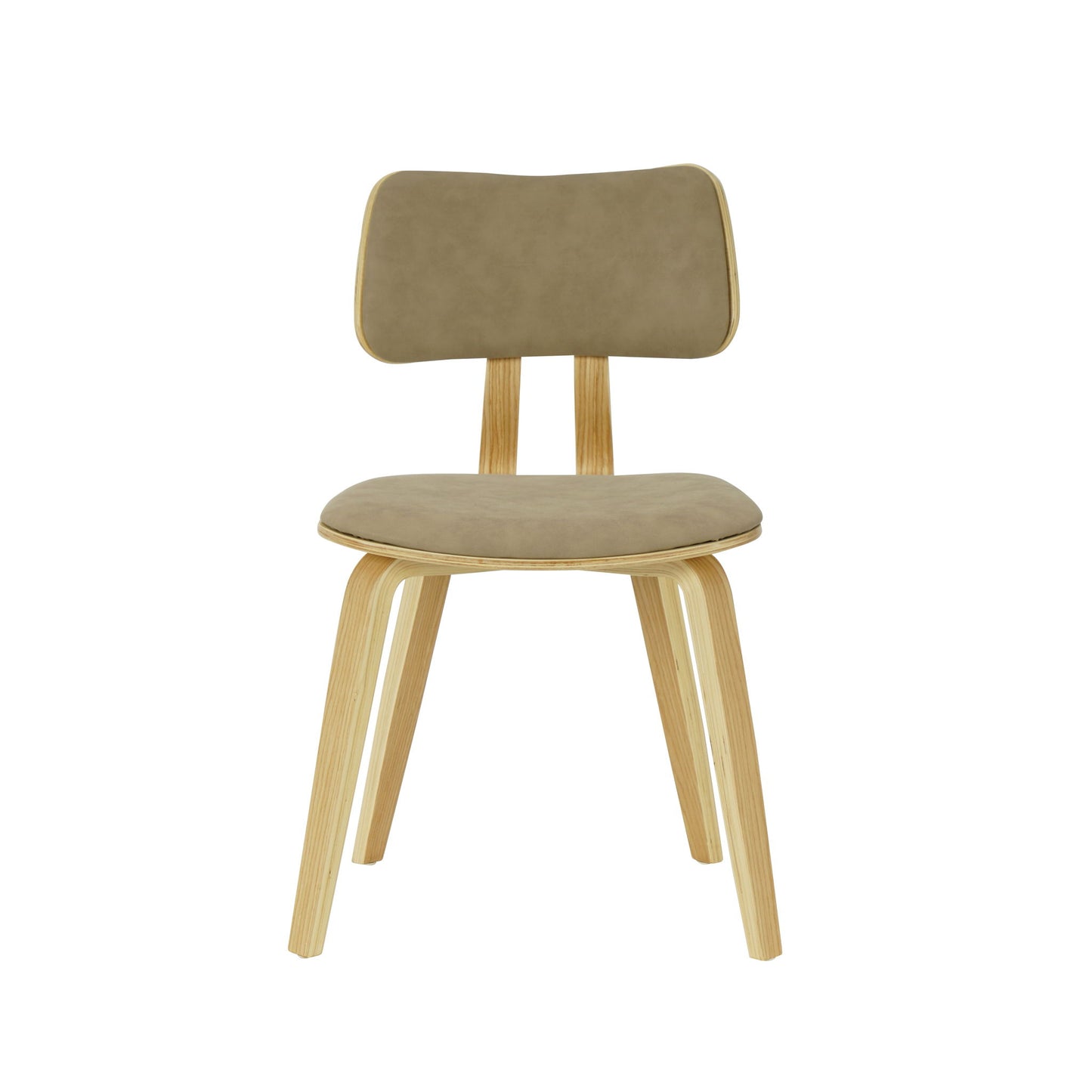 Jaguar - Curved Back Wood Dining Chair With Faux Leather Seat