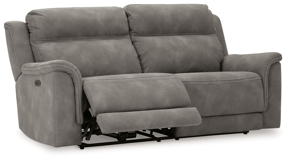 Next-Gen Durapella - 2 Seat Power Reclining Sofa Adj Hdrest - Slate
