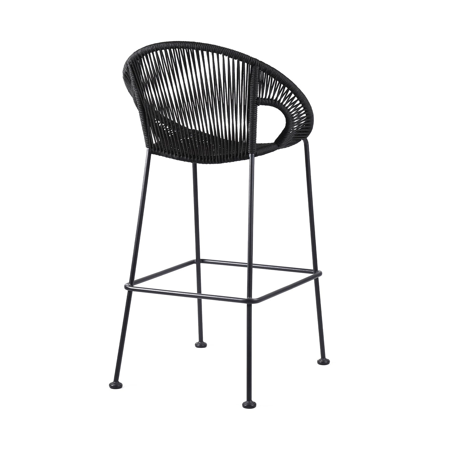Acapulco - Indoor Outdoor Steel Bar Stool With Rope Set