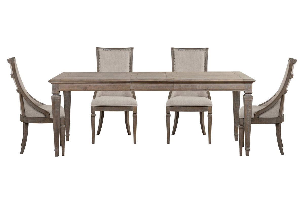 Lancaster - 5 Piece Extendable Rectangular Dining Table Set