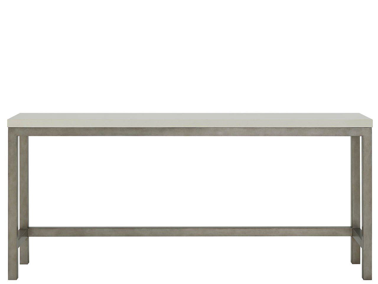 Oasis - Console With 3 Stools - Gray / Beige