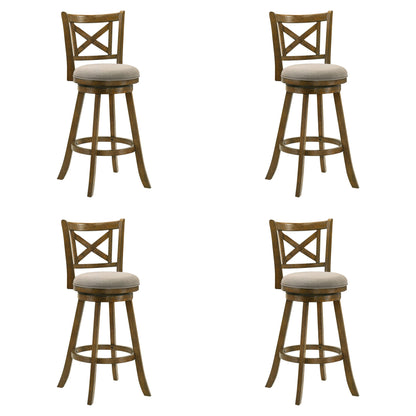Kodi - Modern Farmhouse Swivel Wood Bar Height Kitchen Bar Stool