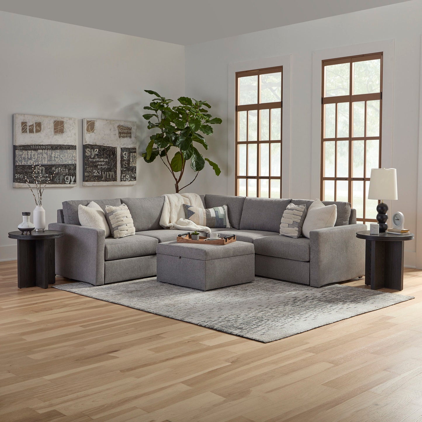 Flex - Sectional with Standard Arm and Storage Ottoman
