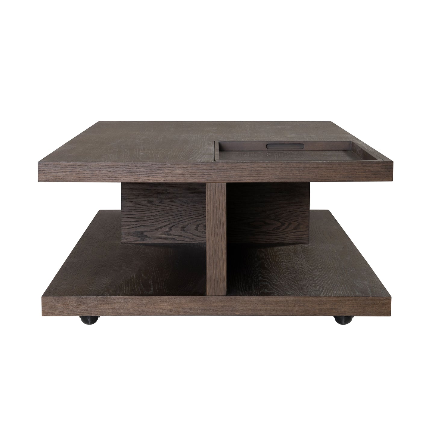 Athens - Rectangular Coffee Table With Casters - Chocolate Brown
