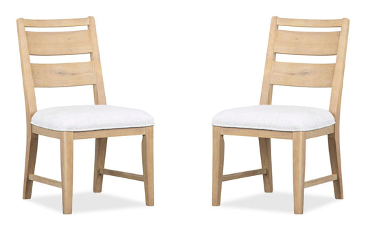 Somerset - Dining Side Chair With Upholstered Seat (Set of 2) - Butternut and Omari Natural