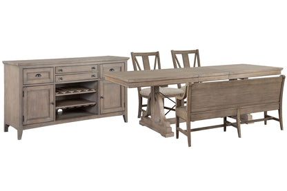 Paxton Place - Extendable Trestle Dining Table Set