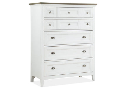 Heron Cove - Two Tone Drawer Chest - Chalk White And Dovetail Grey