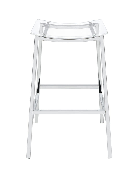 Zena - Backless Bar Stool (Set of 2) - Clear