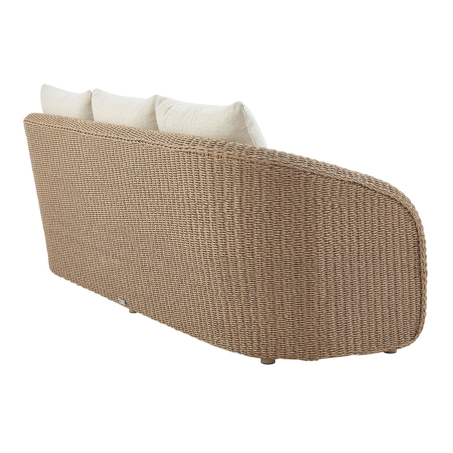 Pavilion - Metal Outdoor Sofa With Cushions - Natural / Boucle White