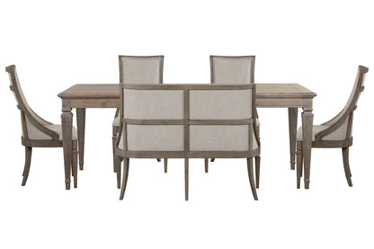 Lancaster - 6 Piece Extendable Rectangular Dining Table Set
