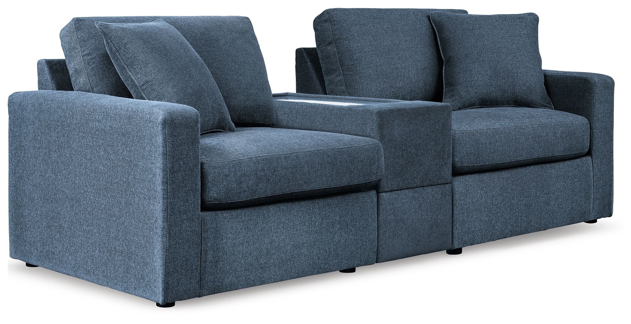 Modmax - 3-Piece Sectional Sofa With Storage Console - Fabric - Ink ...