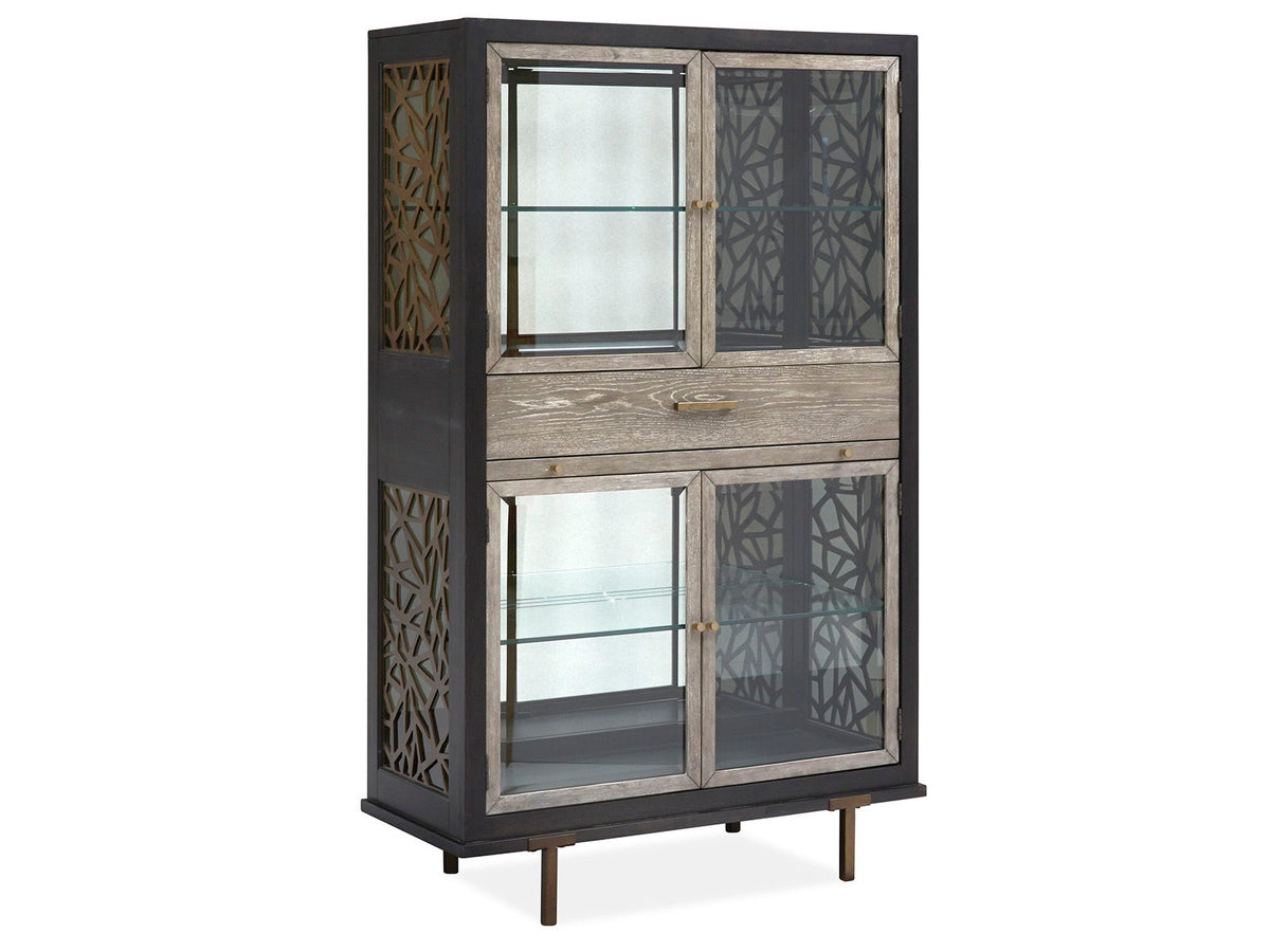 Ryker - Display Cabinet - Nocturn Black And Coventry Gray