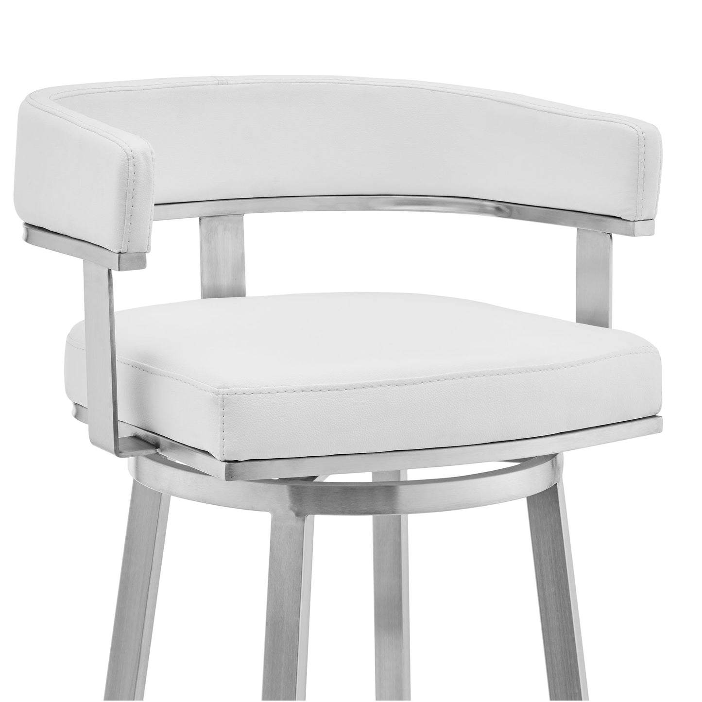 Cohen - Brushed Stainless Steel Swivel Bar Stool