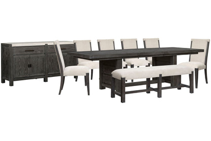 Plum Creek - 9 Piece Extendable Trestle Dining Table Set