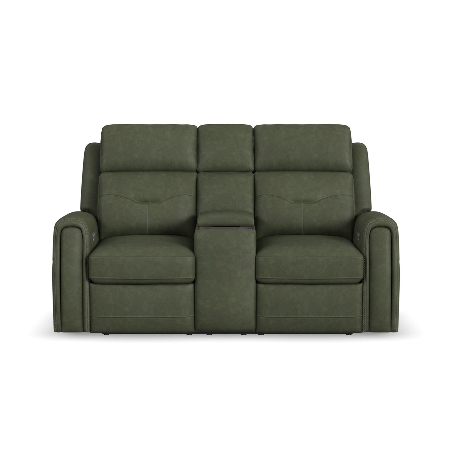 Felix - Power Reclining Loveseat With Console, Power Headrest, Lumbar, Heat & Massage