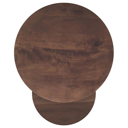 Yency - 2 Piece Round - Mango Wood Nesting Table Set - Dark Brown