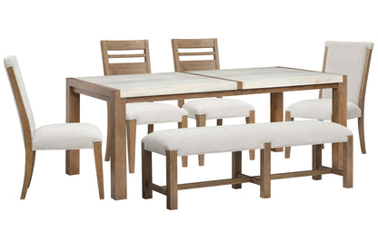 Plum Creek - 6 Piece Rectangular Dining Table Set