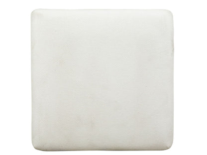 Lindon - White Upholstered Stool - Belgian Wheat