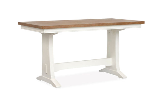 Kingston - Counter Height Table - Whisper White And Cerused Nutmeg