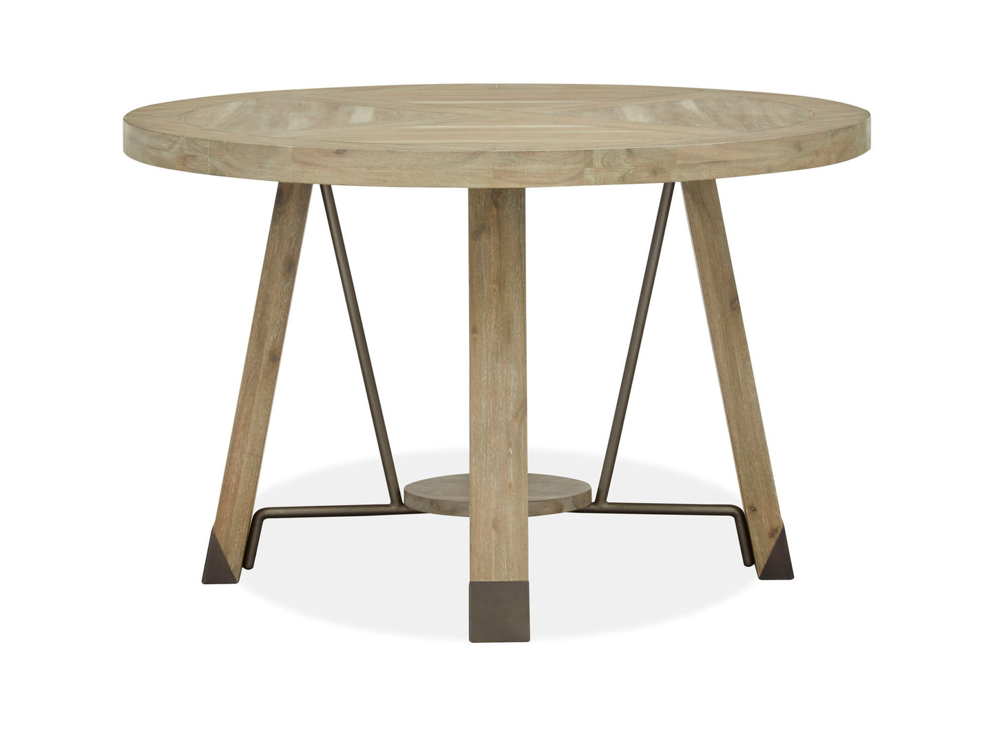 Ainsley - Round Dining Table - Cerused Khaki