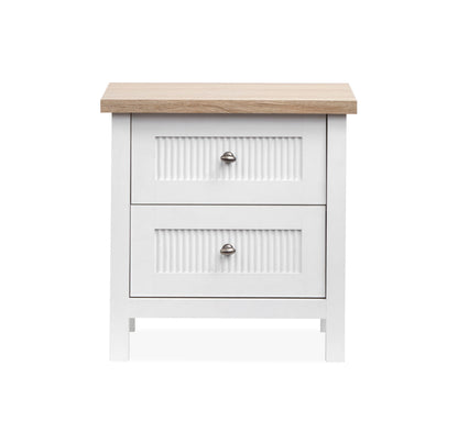 Windmill Harbour - Drawer Nightstand - White Whisp And Sand