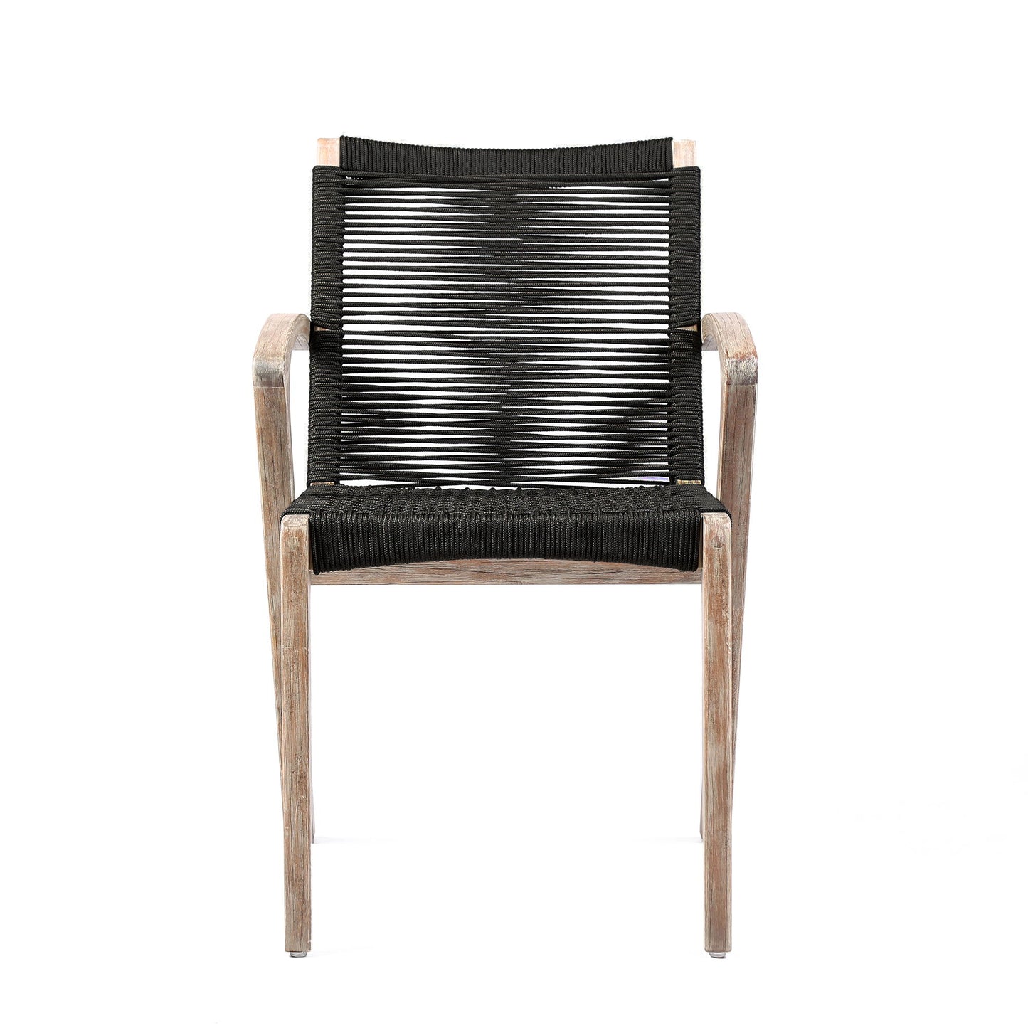 Nabila - Outdoor Wood And Rope Dining Chairs (Set of 2)