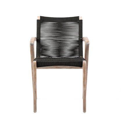 Nabila - Outdoor Wood And Rope Dining Chairs (Set of 2)